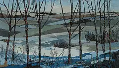Joan Van Belkum, Snow Fields, 1963, oil on wood board