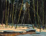 Rudolf Anton Messner, Vedder River, 1970, oil on hard board
