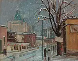 Rudolf Anton Messner, Vancouver, Howe St., 1963, oil on hard board