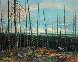 Rudolf Anton Messner, Canadian Forest, 1954, oil on hard board