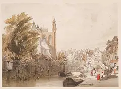 Rue de Rivage, Abbeville by Thomas Shotter Boys, hand coloured lithograph on paper, sold May 2007