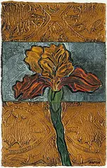 Nixie Barton, Jewel Iris, mixed media on paper