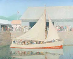 Thomas Harold Beament, West Indian Island Ferry [St. Kitts, B.W.I.], oil on canvas