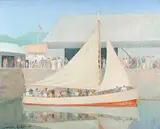 Thomas Harold Beament, West Indian Island Ferry [St. Kitts, B.W.I.], oil on canvas
