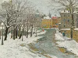 Horace Champagne, A Soft, Mild, January Day by the Park, Parc Morency