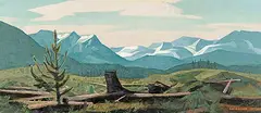 Alan Caswell Collier, Iskut Valley, by the Stewart Cassiar Road, Northern BC, oil on wood board