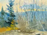 Evening ... by Orestes de Grandmaison, oil on canvas board, sold Apr 2007