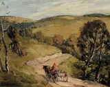 James Henderson, Untitled - On the Road Home, oil on wood board