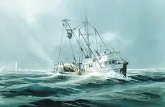 Harry Heine, Sea Comber Off Point Wilson, watercolour on paper