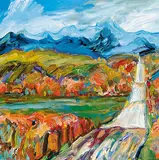 Scott Kelly, Harvest Foothills, acrylic on hard board