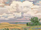 Cumulus by Illingworth Kerr, 1985, oil on wood board, sold Apr 2007