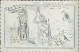 Arthur Lismer, Chief Wicka-Nin-Nish Trail Maker Extols the Tribe, charcoal on paper