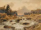 Thomas Mower Martin, Untitled - Rushing River, watercolour on paper