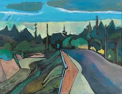 Max Maynard, Evening Saseenos, 1975, oil on paper