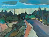 Max Maynard, Evening Saseenos, 1975, oil on paper