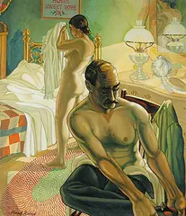 Paul Rand, Bed Time, 1940, oil on canvas