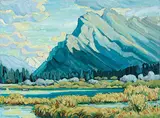 Mt. Rundle Storm by Margaret Shelton, oil on canvas board, sold Apr 2007