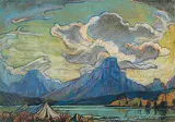 Water Fowl Lake by Margaret Shelton, 1984, pastel on paper, sold Apr 2007