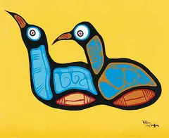 Roy Thomas, Untitled - Two Birds, 1978, acrylic on paper board