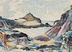 Claude Flight, Port Cornwall, watercolour on paper
