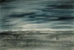 Kazuo Nakamura, Untitled - Landscape, 1958, watercolour on paper