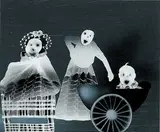 Louis de Niverville, Early Days, mixed media and collage on hard board