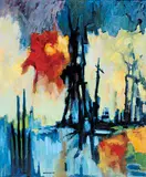 Frank Vervoort, Portcity, 1965, oil on canvas
