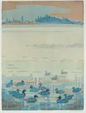 Annora Brown, By the Shore #10/15, colour silkscreen on paper