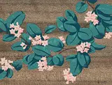 A. J. Casson, Untitled - Pink Flowers, colour silkscreen on wood