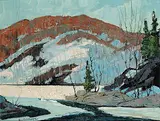 Robert Lee Chadwick, A Late Winter Day Near Hunstville Ontario, oil on canvas board