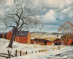 Robert Hamilton Hubbard, ... Village, 1945, oil on canvas board