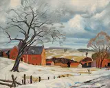 Robert Hamilton Hubbard, ... Village, 1945, oil on canvas board