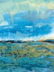 Wang Kui, Thunderstorm, gouache on paper