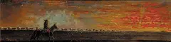 Richard Lindemere, Red River Carts, 1929, oil on wood board