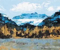John Arthur Matthews, Larch Valley Study, 1998, acrylic on canvas board
