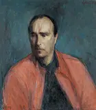 Untitled - Man in a Red Shirt by Myfanwy Pavelic, 1954, oil on canvas, sold Apr 2007