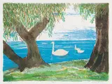 Kura #3/50 by John Harold Thomas Snow, 1977, colour lithograph on paper, sold Apr 2007