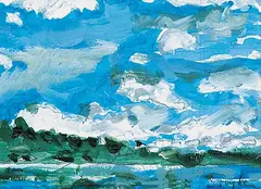 Gordon Snyder, Untitled - Summer Sky, acrylic on paper