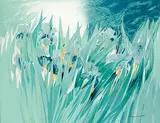 Claude Hemeret, Untitled - Irises, colour lithograph on paper