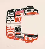 Robert Davidson, Untitled - Eagle Motif, 1978, colour silkscreen on paper