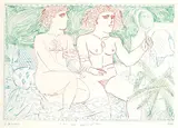 Alexandre Alecos Fassianos, Non Pas Aujourd' Hui #17/20, colour etching on paper