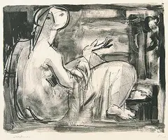 Jean-Paul Jérôme, Untitled - Figure #8/12, lithograph on paper