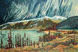 Laurel J.V. Cormack, Kluane Lake / Yukon Northern Lights, 1995, acrylic on canvas