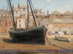 Low Tide, St. Ives by Gertrude E. Spurr Cutts, 1935, oil on canvas board, sold Nov 2006