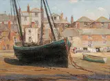 Gertrude E. Spurr Cutts, Low Tide, St. Ives, 1935, oil on canvas board