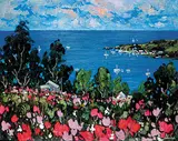 Bruno Cote, Vue sur la Cote, oil on hard board