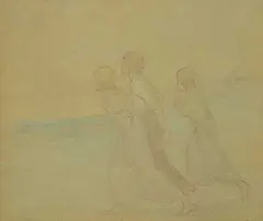 Charles de Belle, Youth, chalk and graphite on paper