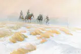 Orestes de Grandmaison, Blizzard at the East Gate, 1978, oil on hard board