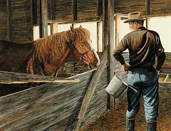 Leonard James Gibbs, Broken Stall, 1974, oil on hard board