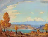 Roland Gissing, Ghost Lake, pastel on paper